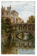 Ref 1378 - J. Salmon ARQ A.R. Quinton Postcard Bridge Of Sighs St John's College Cambridge - Cambridge