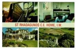 Ref 1379 - 1987 Nigh Multiview Postcard - St Rhadagunds C.E. Home - Ventnor Isle Of Wight - Ventnor