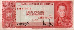 BOLIVIA 100 PESOS BOLIVIANOS 1962  P-164Aa1  XF - Bolivië