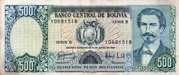 BOLIVIA 500 PESOS BOLIVIANOS 1981  P-166a  CIRC - Bolivien