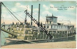 Tennessee - Memphis - Boat Loaded With Cotton At Wharf - Memphis