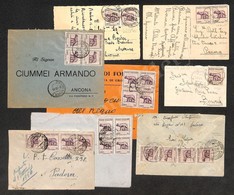 LUOGOTENENZA - 1944/1945 - Lupa Capitolina - Insieme Di 6 Lettere E 2 Cartoline Con Affrancature Singole E Multiple - Da - Sonstige & Ohne Zuordnung