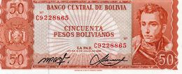 BOLIVIA 50 PESOS BOLIVIANOS 1962  P-162a20  UNC - Bolivia