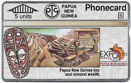 Papua New Guinea - Telikom - L&G - Mineral Wealth - 209C - 05.1992, 5U, 12.000ex, Mint - Papouasie-Nouvelle-Guinée