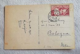 Cartolina Illustrata Andorra Per Bologna 1951 - Cartas & Documentos