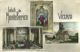 8570 " SALUTI DA MONTEBERICO-VICENZA "2 VEDUTE + BEATA VERGINE-CARTOLINA POSTALE ORIGINALE SPEDITA - Souvenir De...