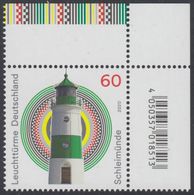 !a! GERMANY 2020 Mi. 3552 MNH SINGLE From Upper Right Corner - Lighthouses: Schleimünde - Unused Stamps