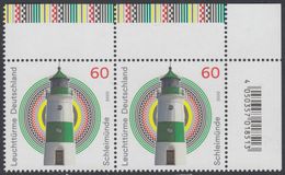 !a! GERMANY 2020 Mi. 3552 MNH Horiz.PAIR From Upper Right Corner - Lighthouses: Schleimünde - Ungebraucht