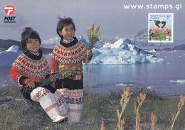 Greenland TASILAQ 31.10.2005 Maximum Card Karte Greetings From Greenland Girls In National Dresses - Maximum Cards