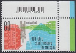 !a! GERMANY 2020 Mi. 3553 MNH SINGLE From Upper Right Corner - Town Ordinances And Privileges For Freiburg/Breisgau - Unused Stamps