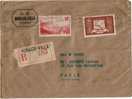 CTN63/CL- MONACO LETTRE RECOMMANDEE - Storia Postale