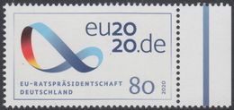 !a! GERMANY 2020 Mi. 3554 MNH SINGLE W/ Right Margin (b) - Presidency Of The European Council - Unused Stamps