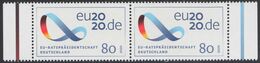 !a! GERMANY 2020 Mi. 3554 MNH Horiz.PAIR W/ Right & Left Margins (a) - Presidency Of The European Council - Unused Stamps