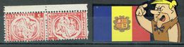 Timbres Vignettes  GUERRA CIVIL SEVILLA DIPUTACION (Tet-Beche) España - Fantasy Labels