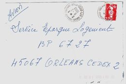 CENTRES CHEQUES POSTAUX 971 Basse Terre Lettre 2,30 F Briat Yv 2614 - Handstempel