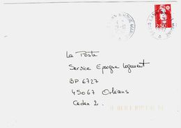 56998 LANN BIHOUET MARINE Lettre 2,50 F Briat Yv 2720 Ob 26 10 1992 - Handstempel