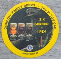 Sous-bock GORDON Finest Beers Try If You Can (serpent) Bierdeckel Bierviltje Coaster (CX) - Sous-bocks