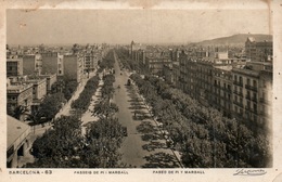 Barcelona (Barcelone) Paseo De Pi Y Margall - Foto Zerkowitz - Carte N° 63 Non Circulée - Barcelona