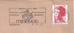 Secap D'Olonzac - Pressoir à Raisin - Minervois - Enveloppe Entière - Mechanical Postmarks (Advertisement)