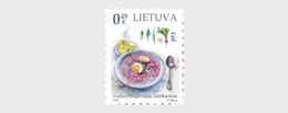 Lithuania.2020.Gastronomic Heritage.Cold Pink Lithuanian Soup .1 V. ** . - Food