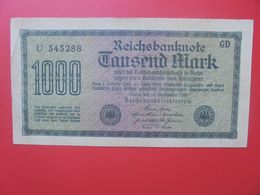 Reichsbanknote 1000 MARK 1922 CIRCULER (B.15) - 1.000 Mark