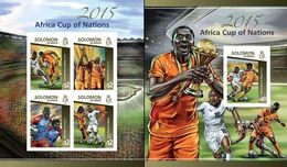 Salomon 2015, Africa Football Cup, 4val In BF +BF IMPERFORATED - Copa Africana De Naciones