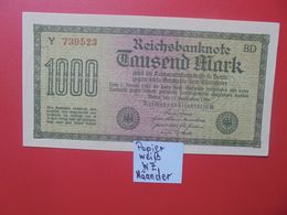 Reichsbanknote 1000 MARK 1922 VARIANTE CIRCULER (B.15) - 1000 Mark