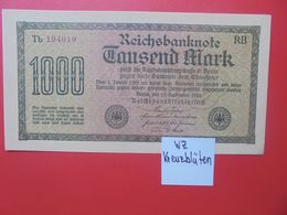 Reichsbanknote 1000 MARK 1922 VARIANTE CIRCULER (B.15) - 1000 Mark