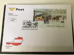 Oostenrijk / Austria - FDC Sheet Historische Postvoertuigen 2019 - 2011-2020 Unused Stamps