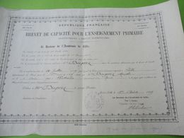 Diplôme D'Enseignement/ Brevet De Capacité Pour L'Enseignement Primaire/Académie De LILLE/Duprez Marthe/1919    DIP253 - Diplomas Y Calificaciones Escolares