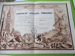 Diplôme Scolaire/Certificat Etudes Primaires/Académie De LILLE/Roubaix-Tourcoing/Dépt Du Nord/Broux Thérése/1946  DIP249 - Diplômes & Bulletins Scolaires