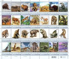 Ukraine 2018, Prehistoric Fauna, Animals, Dinosaurus, Sheetlet Of 28v - Ukraine