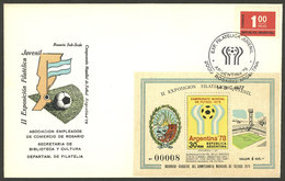 TOPIC FOOTBALL: Argentina 78 Football World Cup, Beatiful Numbered Sheet Printed In Rosario, On A Cover With Special Pos - Vignetten (Erinnophilie)