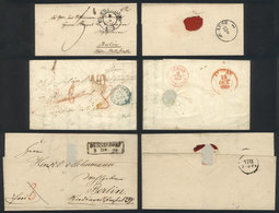 GERMANY: 1849/1857: 3 Folded Covers Sent To Berlin (2) And Switzerland, With Interesting Postal Markings, VF Quality! - Vorphilatelie