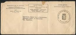 CUBA: Official Envelope Of The Municipality Of La Habana Sent Between 20 And 28 February 1953 To Argentina From MONTEVID - Altri & Non Classificati