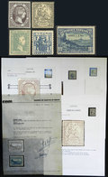 SPAIN: 5 FORGERIES Of Stamps Issued In 1936 And 1938, 4 Mounted On Sheets With Explanations, And The Other One Inside A  - Sonstige & Ohne Zuordnung