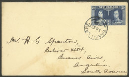 NEW ZEALAND: 5/JUL/1937 Green Lane - Argentina, Cover Franked With 2½p. (Sc.224), Arrival Backstamp, VF Quality! - Autres & Non Classés