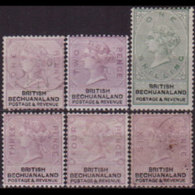 BECHUANALAND 1887 - Scott# 11-6 Queen Opt.Mixed 1p-1s LH - Autres & Non Classés