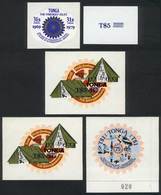 TONGA: 4 Stamps And One Surcharge Proof, Topic SCOUTS, ROTARY. Excellent Quality! - Tonga (...-1970)