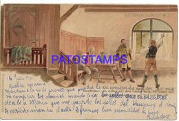 136800 SWITZERLAND ART SCHILLER'S WILHELM TELL Nº 3 CIRCULATED TO FRANCE POSTAL POSTCARD - Elm