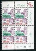 RC 18099 MONACO N° 2353 MONACOPHIL 2002 BLOC DE 4 COIN DATÉ NEUF ** TB - Neufs