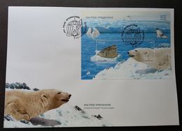 Portugal International Polar Year 2008 Ice Bear Seals Fauna (FDC) - Brieven En Documenten
