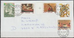 Vatikan 1991 Mi-Nr.489,1018,1020-21 Brief Vatikanstadt Nach Karlsruhe( Dl 159 )günstige Versandkosten - Storia Postale