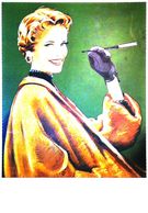 Carte Postale Cigarette Fume Cigarette  Femme - Zigarettenhalter U. -spitzen