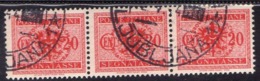 LUBIANA 1944 OCCUPAZIONE TEDESCA GERMAN OCCUPATION SEGNATASSE POSTAGE DUE TASSE TAXE CENT. 20c USATO USED OBLITERE' - Deutsche Bes.: Lubiana