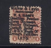 USA 1c "Walker & Taylor" 1870 10-line Cancel (Scott R3c)! - Fiscali