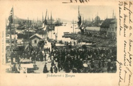 BERGEN FISKETORVET I BERGEN  1904 - Norway