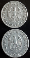 DUITSLAND ; 2 X 50 REICHSPFENNIG  1935  A + J KM 87 XF - 50 Reichspfennig