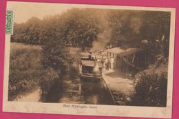 Bad Kissingen, Saline, Boat Bateau, Old Postcard With Stamp, Germany - Bad Kissingen