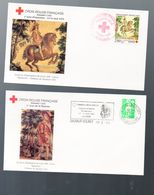 (croix Rouge)  Saumur (49 Maine Et Loire)   Lot De Deux Enveloppes (1e Jour Du Timbre Et De La Flamme) 1995 (PPP23265) - Croix Rouge